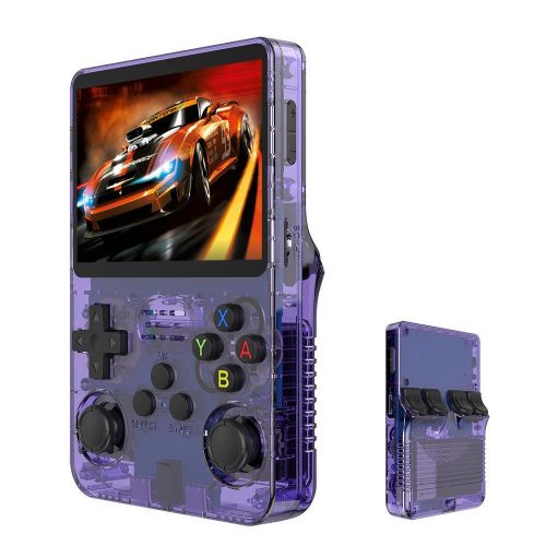 Generic R36S Retro Handheld Game Console Linux System, 64G - Purple