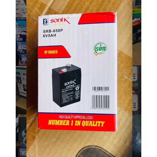 product_image_name-Generic-Sonik Rechargeable Battery 6V 5Ah-1