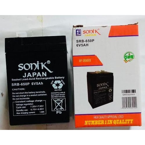 product_image_name-Generic-Sonik Rechargeable Battery 6V 5Ah-2