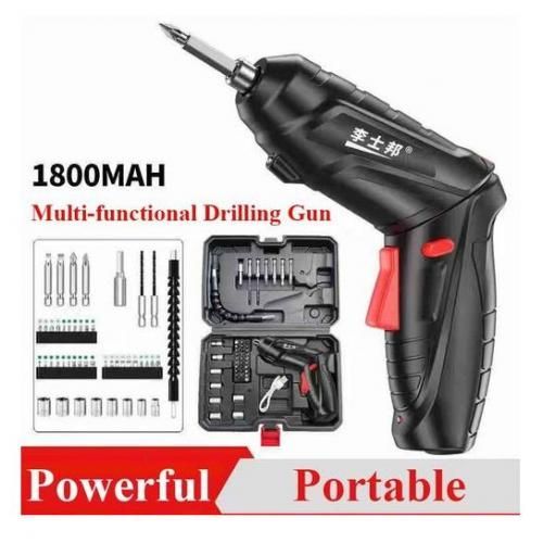 product_image_name-Generic-Driller  Machine Set - Nail Screw Driver Nuts Power Drill- Black-1
