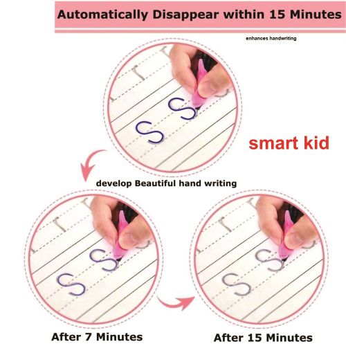 Generic 8pcs (2Sets) 4 In1 Reusable Calligraphy Sank Magic Kids Practice Book &Gift - image 4