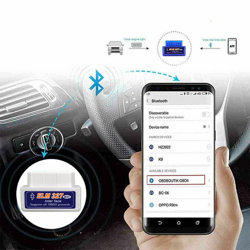 Generic OBD2 Car Diagnostic Bluetooth Scanner Car Code Reader OBDII ELM 327  Read Tool-Gift Disc