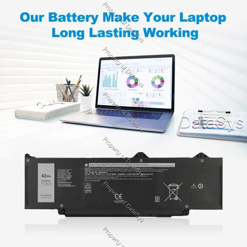 DELL Precision 3490, 3580 Series Laptop Battery - Replace Part Numbers: GRWKG (11.4V 42WH)) - image 5