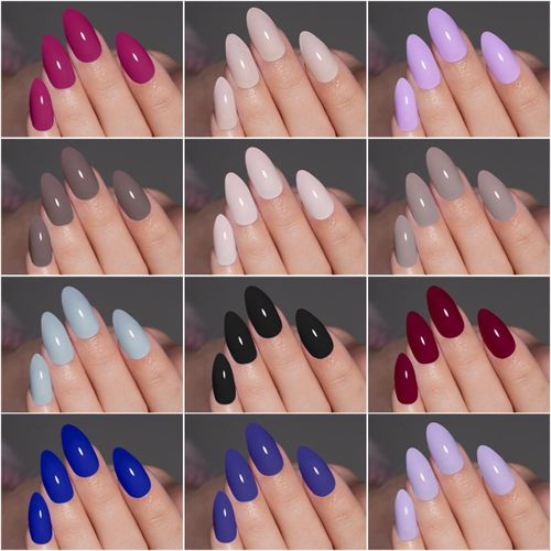 Generic 576Pcs Almond Press on Nails Medium Nails 24 Colors Nails 10 Sizes - image 3