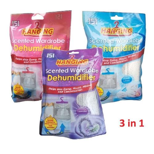 Generic Hanging Rose Scented Wardrobe Dehumidifier x3pcs