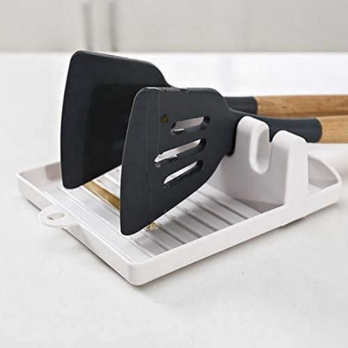 Generic Spoon Rest Lid Holder Stand Rack Multifunctional Kitchen Organizer for Countertop - image 5