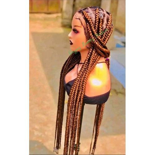 Generic Neatly Made Box Braided Wig With Beeds