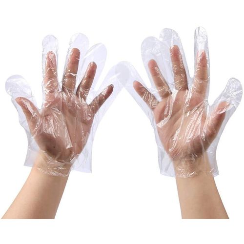product_image_name-Generic-100pcs Disposable Transparent Clear  Nylon Hand Gloves for Kitchen, Restaurant, Cooking, House Cleaning, Hair Coloring, Food Serving Gloves-1