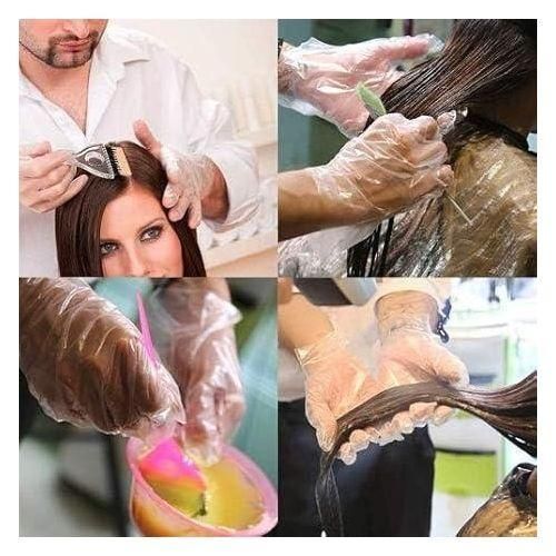 product_image_name-Generic-100pcs Disposable Transparent Clear  Nylon Hand Gloves for Kitchen, Restaurant, Cooking, House Cleaning, Hair Coloring, Food Serving Gloves-3