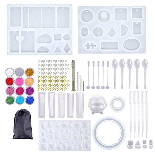 148 Pieces Resin Jewelry Making Kit, Silicone Casting Mold for