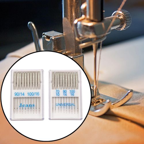 20Pcs Mixed Size Jeans Universal Sewing Machine Needles Domestic Stainless  Steel Sewing Needles for All Domestic