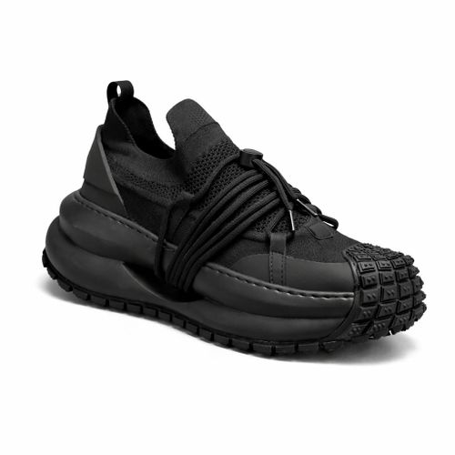 product_image_name-Fashion-Men Sneakers Breathable Black Sneakers-2