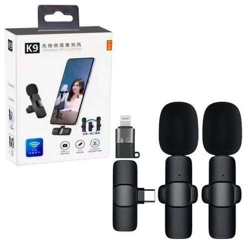 product_image_name-K9-Dual Wireless Lapel Microphone Lavalier Mic TYPE-C Android Phones IPhone + IOS Adapter-1