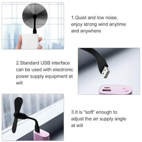Generic Mini USB Fan For Power Bank Black 2Pics - image 4