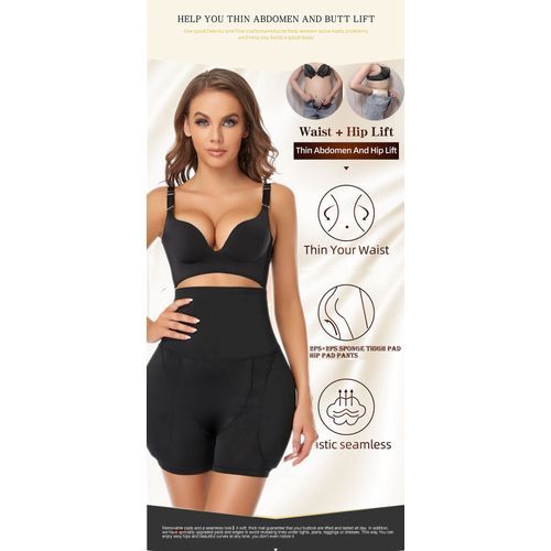 Crossdressing High Waist Shapewear Panty With 2PS Hip Pads And