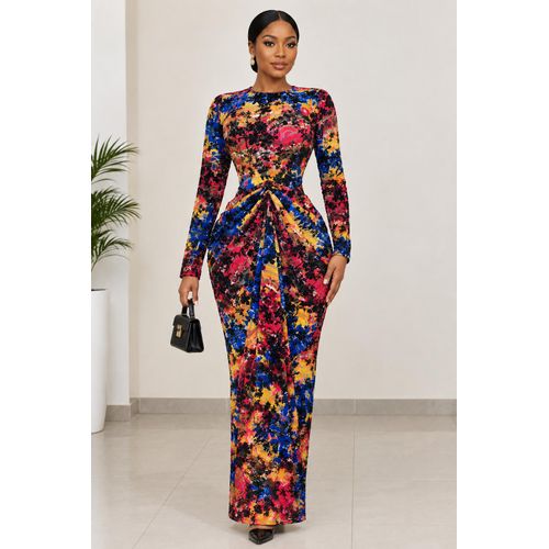 Fashion Merra drapped Mesh dress