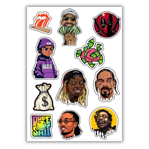 product_image_name-Generic-Money & Muse – 11pcs Stickers Set for Gadgets, Bottles & More-1