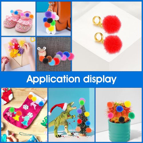 Generic Craft Pom Poms, 2000 Pcs Multicolor Fuzzy Pompom Balls Felt Balls - image 7