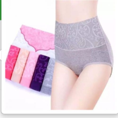 product_image_name-Fashion-Ladies High Waist Cotton Panties - Set Of 6-1