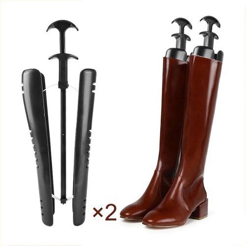 1 Pair Automatic Black Boot Shapers Stand Holder Shoe Tree Stretcher LONG