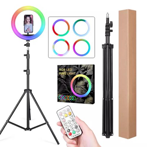 Neewer 10-inch RGB Ring Light Selfie Light Ring with Tripod Stand & Phone  Holder