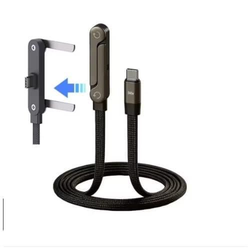 Generic 240W Fast Reliable Bracket Foldable Type C To Type C Phone Stand Charging Cable - image 5
