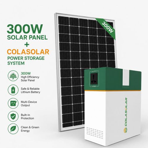 Generic COLASOLAR 1KWH/200W POWER STATION GENERATOR WITH 300 WATTS SOLAR PANEL