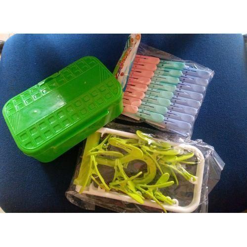 Generic Pant Hangers + Pegs + Soap Container For Men And Women