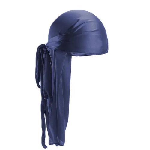 Headwraps Fashionable Unisex High Quality Silky HeadWrap - NavyBlue