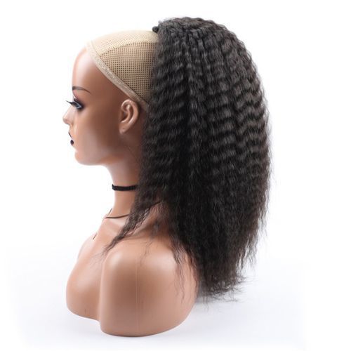 NAVMAV Hair Extension Wig Black Colour with Clutcher Straight Ponytail Hair  Wrap Around Ponytail Holder Hair
