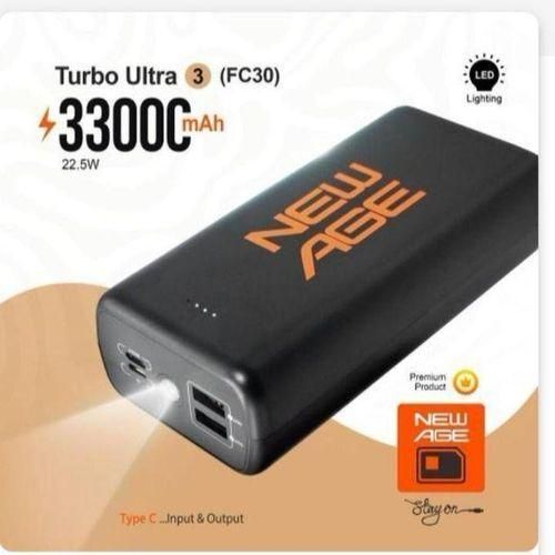 Generic New age Turbo-2 33000mah fast charging Powerbank with touch light