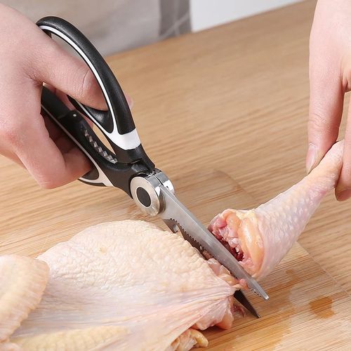 1pc Stainless Steel Kitchen Food Scissors, Multifunctional Strong