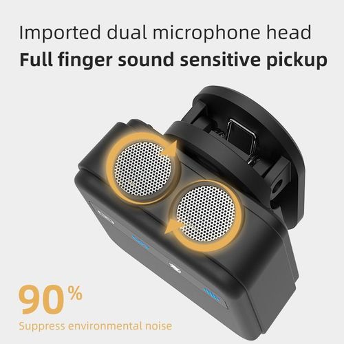 Basix Wireless Lapel Microphone Lavalier Tie Dual Mic Condenser Double TYPE-C Android Phones IPhone  IOS Adapter - image 4