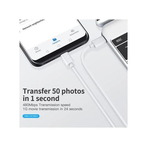 product_image_name-Generic-TYPE A1 2M USB-C Fast Data Type-C To Type C Cable For Android, MacBook-2