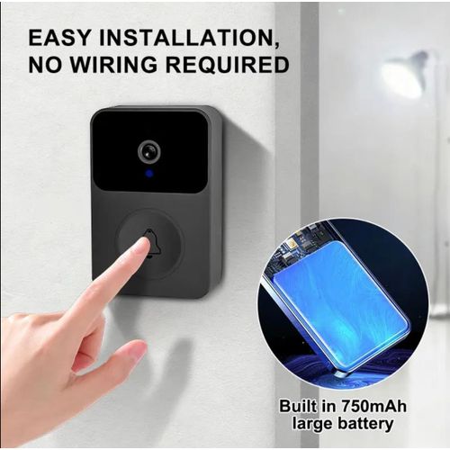 product_image_name-Generic-Camera Doorbell WiFi Smart DoorBell With Camera Black-3