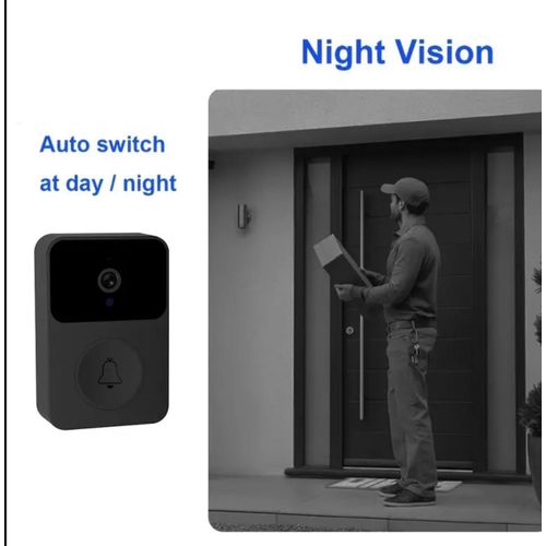 product_image_name-Generic-Camera Doorbell WiFi Smart DoorBell With Camera Black-7