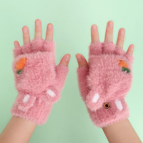 Generic Flip Cover Gloves Adorable Kids Winter Writing Gloves Cozy