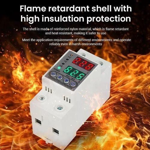 product_image_name-Generic-63A Dual Display Over/Under Voltage and Overcurrent Reclosing Automatic Reclosing Adjustable Overvoltage/Under Voltage and Overcurrent Protector for Refrigerators, Air Conditioners, TVs, etc. Suitable for 220V Single-Phase Circuits-3