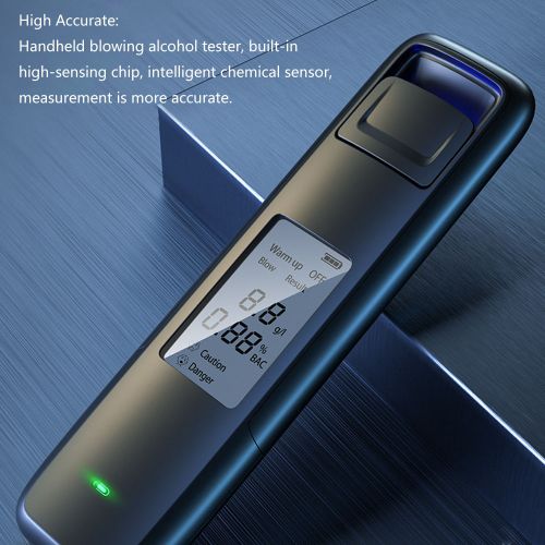 Generic Portable Alcohol Tester Breathalyzer Non-Contact Alcohol Detection  Device USB Rechargeable Breath Detector With LED Screen