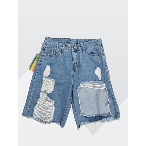 product_image_name-Fashion-High Quality Ladies Super Ripped Denim Short-1