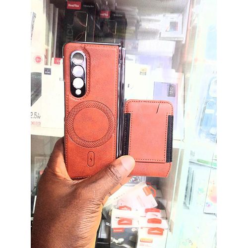 product_image_name-Generic-Samsung galaxy z fold 4  5g leather Hinge protective Case with Magsafe and detachable wallet -1