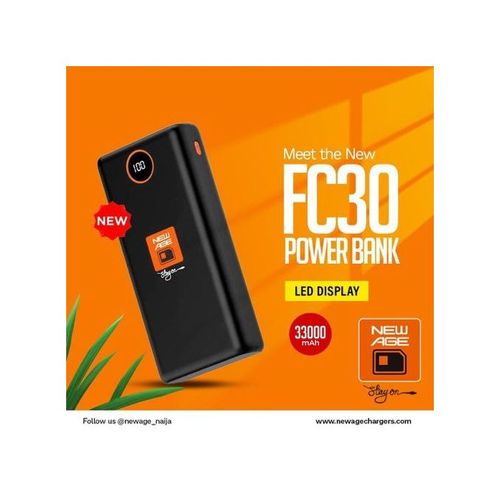 New Age FC30 30000mAh Power Bank - TWO WEEKS Power