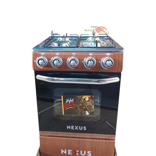 product_image_name-Nexus-Newest modern brown wooden design 50X50 all gas 4 burner standing gas cooker with inbuilt oven -1