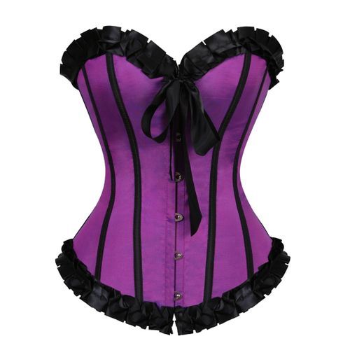 Fashion Corset Top Women's Vintage Corset Burlesque Costume Satin