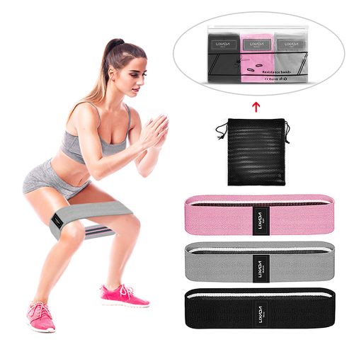 Lixada 3PCS Non-slip Sports Exercise Resistance Loop Yoga Bands Set