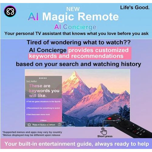 LG AI Magic Replacement Remote Control Replacement for Smart TV Models  OLED, QNED, NanoCell,...- With, Voice Control & Shortcut Keys - image 6