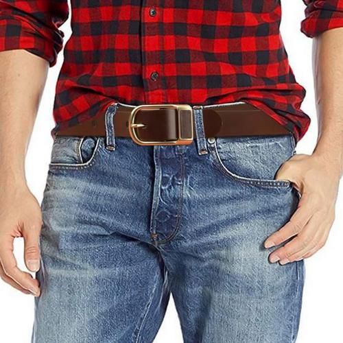 Fashion Mens  Luxury Leather Belt -Black - image 4