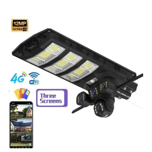 product_image_name-Generic-Solar 4G V380 Pro 3-screen Solar Street Light With Camera - 450W-1