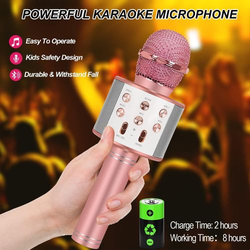 Generic Handheld Wireless Bluetooth Karaoke Microphone  for kids
