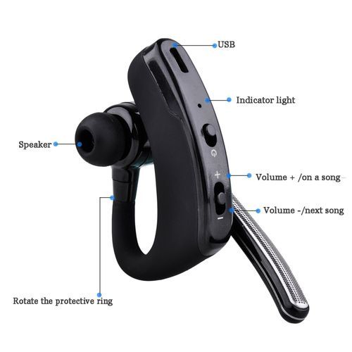 product_image_name-Generic-Universal Bluetooth Headset, Hands Free Bluetooth-Black-2